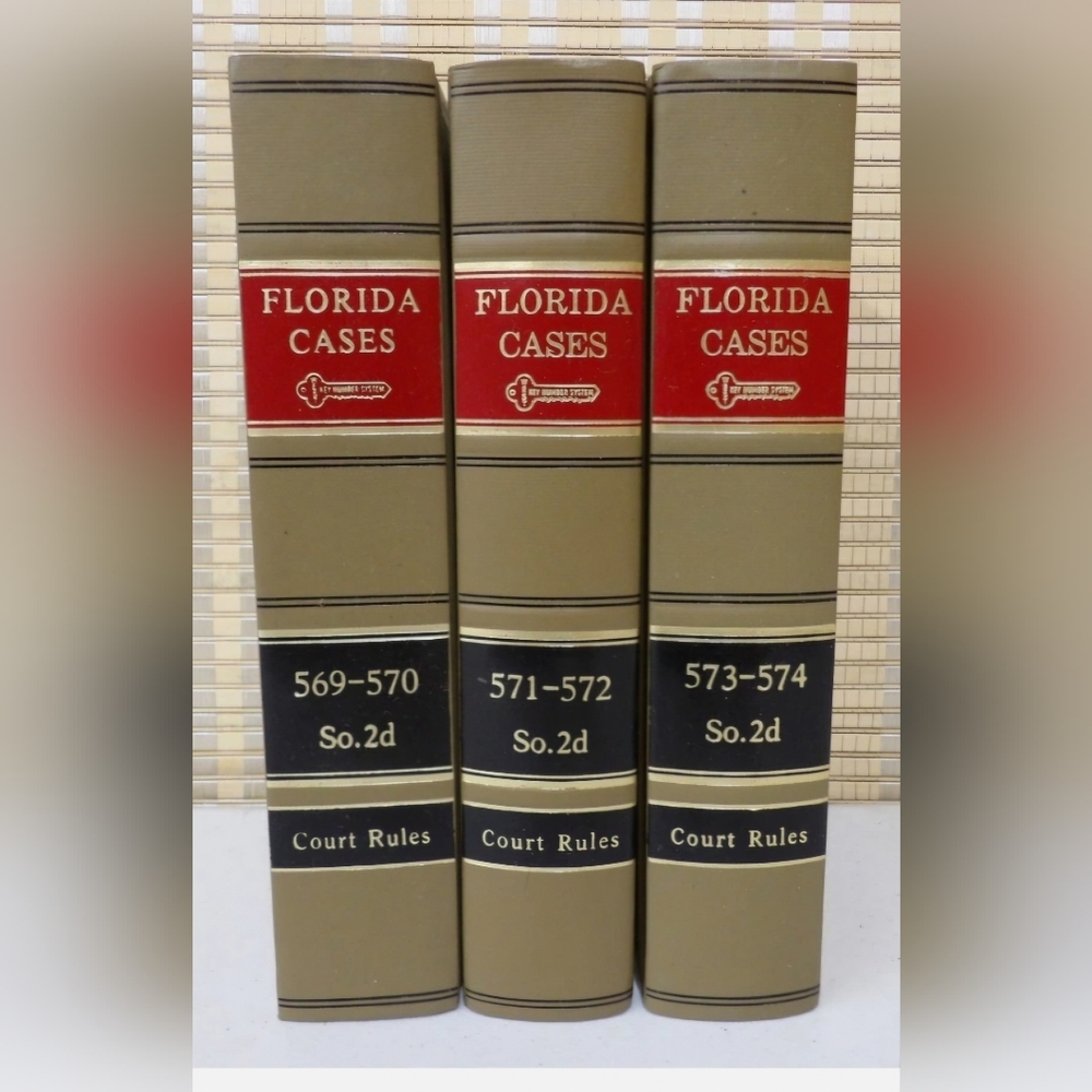 Florida Caselaw Books - Home & Office Decor, or Elevate Your Personal Library